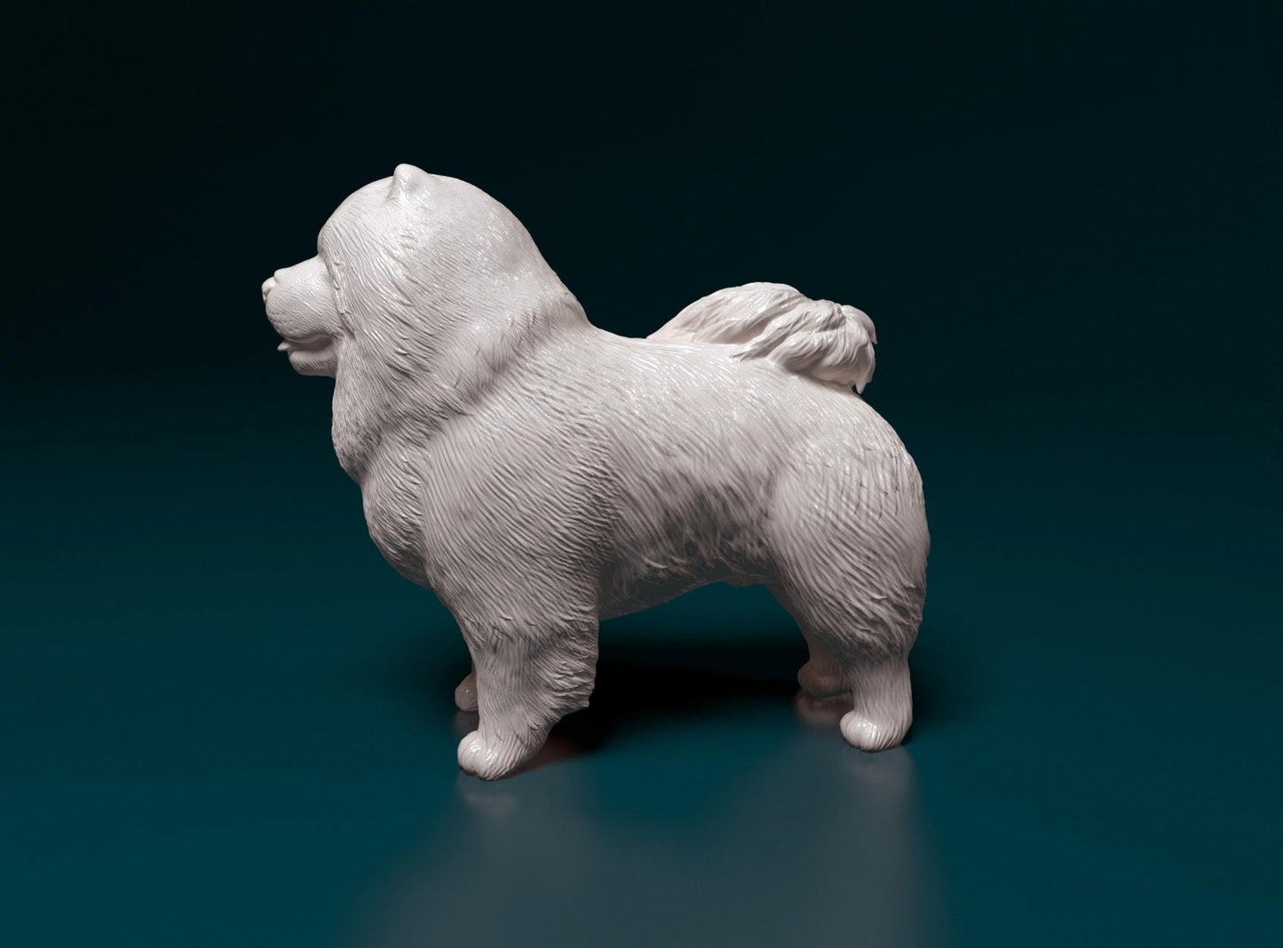 Chow chow artist resin - white resin ready to prep / paint ALL SCALES