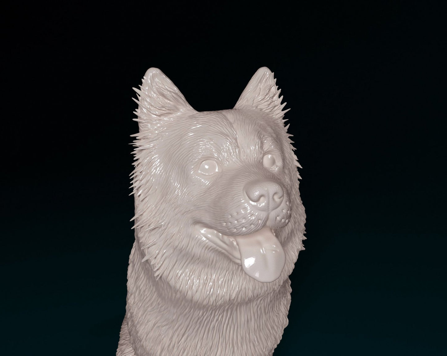 Chow chow sitting artist resin - white resin ready to prep / paint ALL SCALES