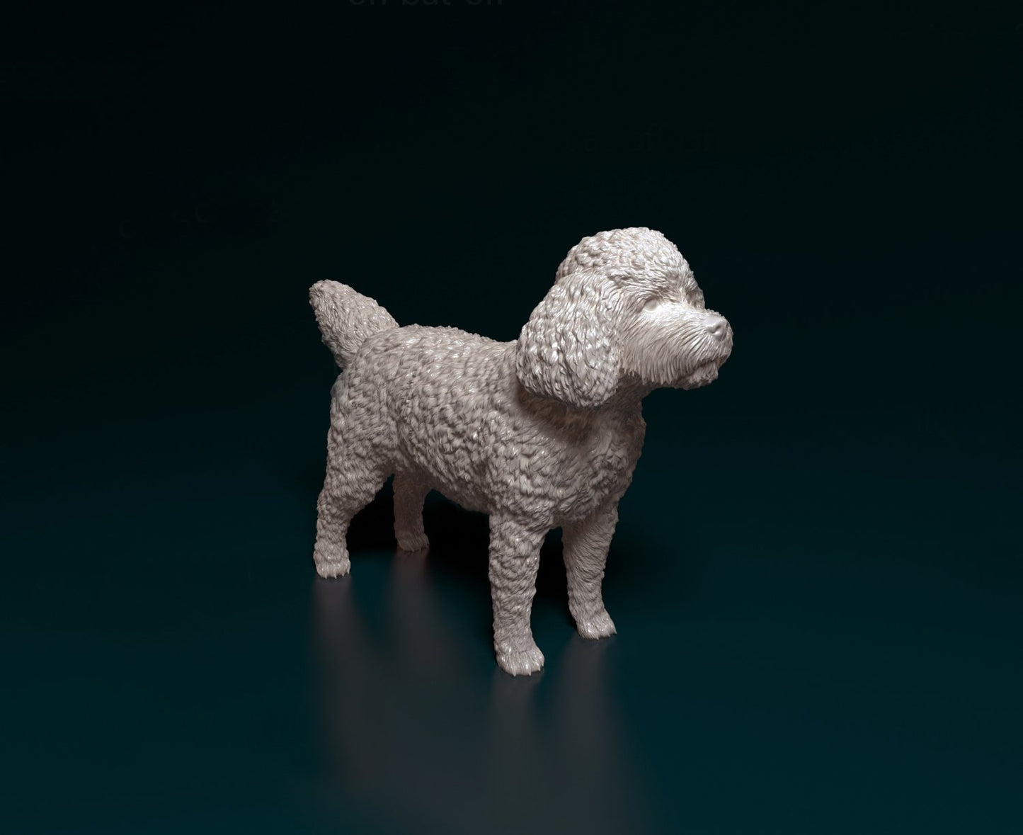 Cockerpoo artist resin - white resin ready to prep / paint ALL SCALES