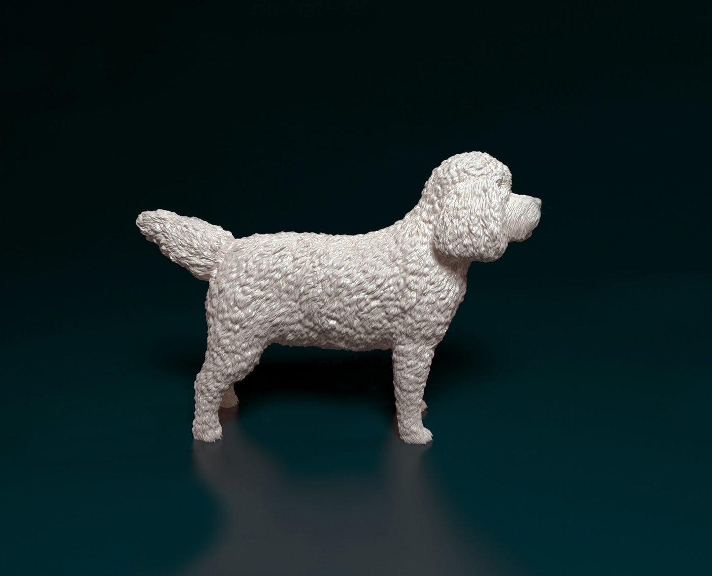 Cockerpoo artist resin - white resin ready to prep / paint ALL SCALES