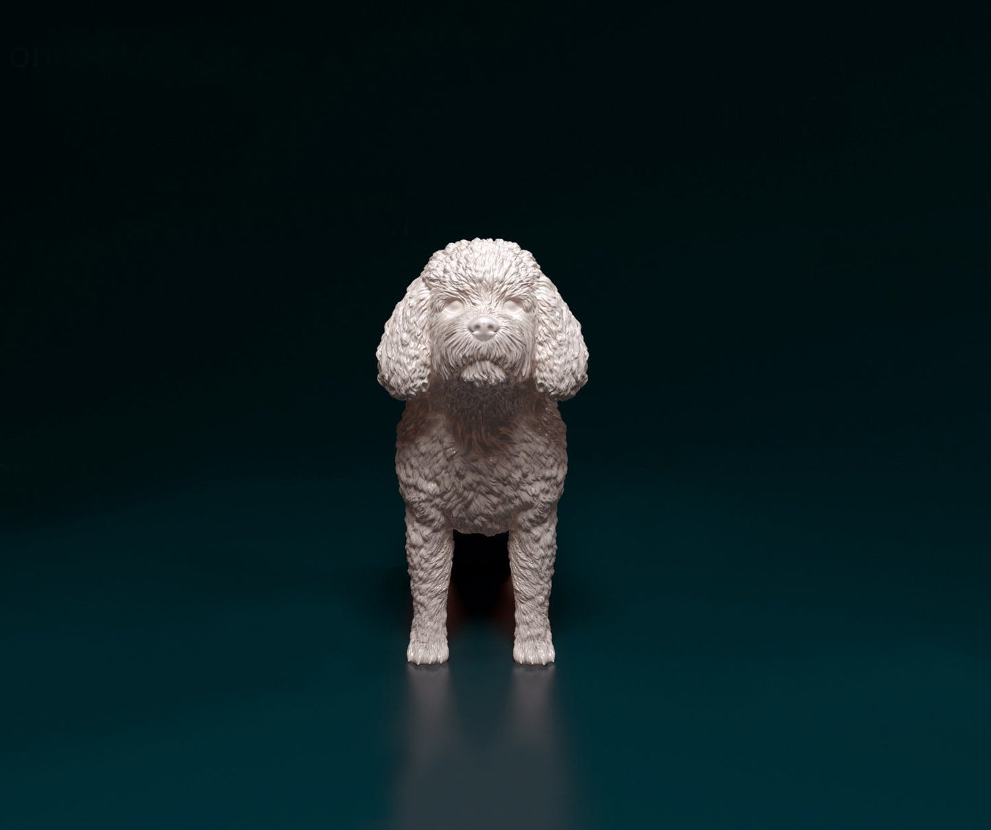 Cockerpoo artist resin - white resin ready to prep / paint ALL SCALES