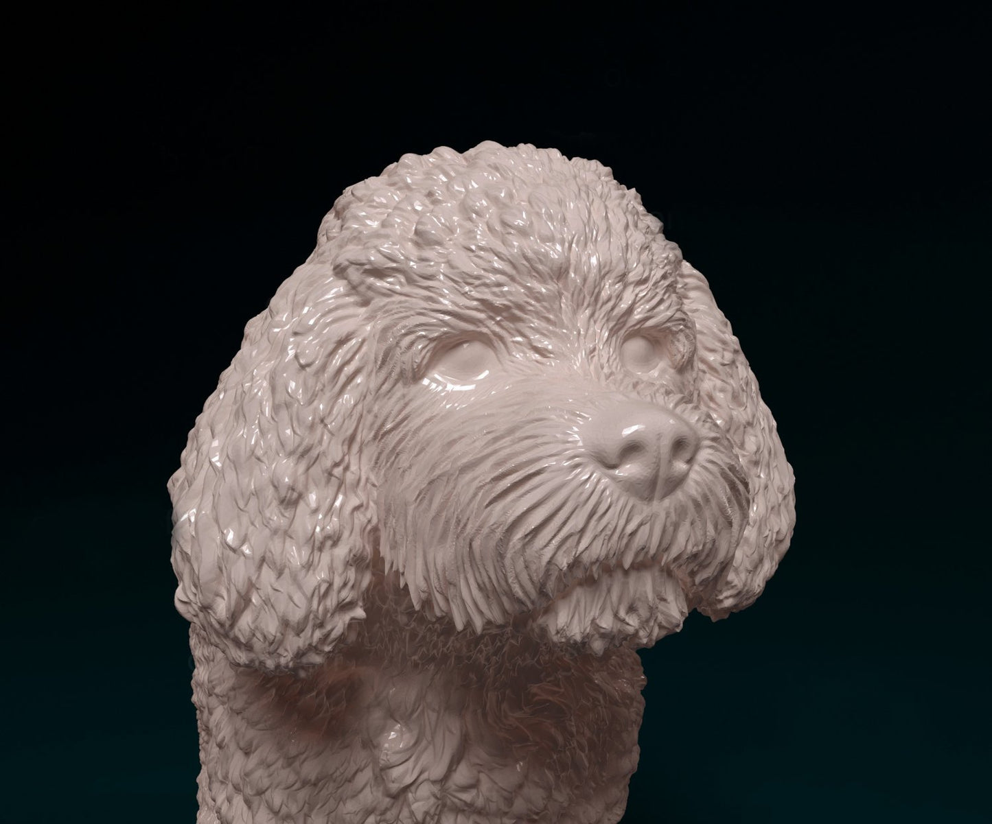 Cockerpoo artist resin - white resin ready to prep / paint ALL SCALES