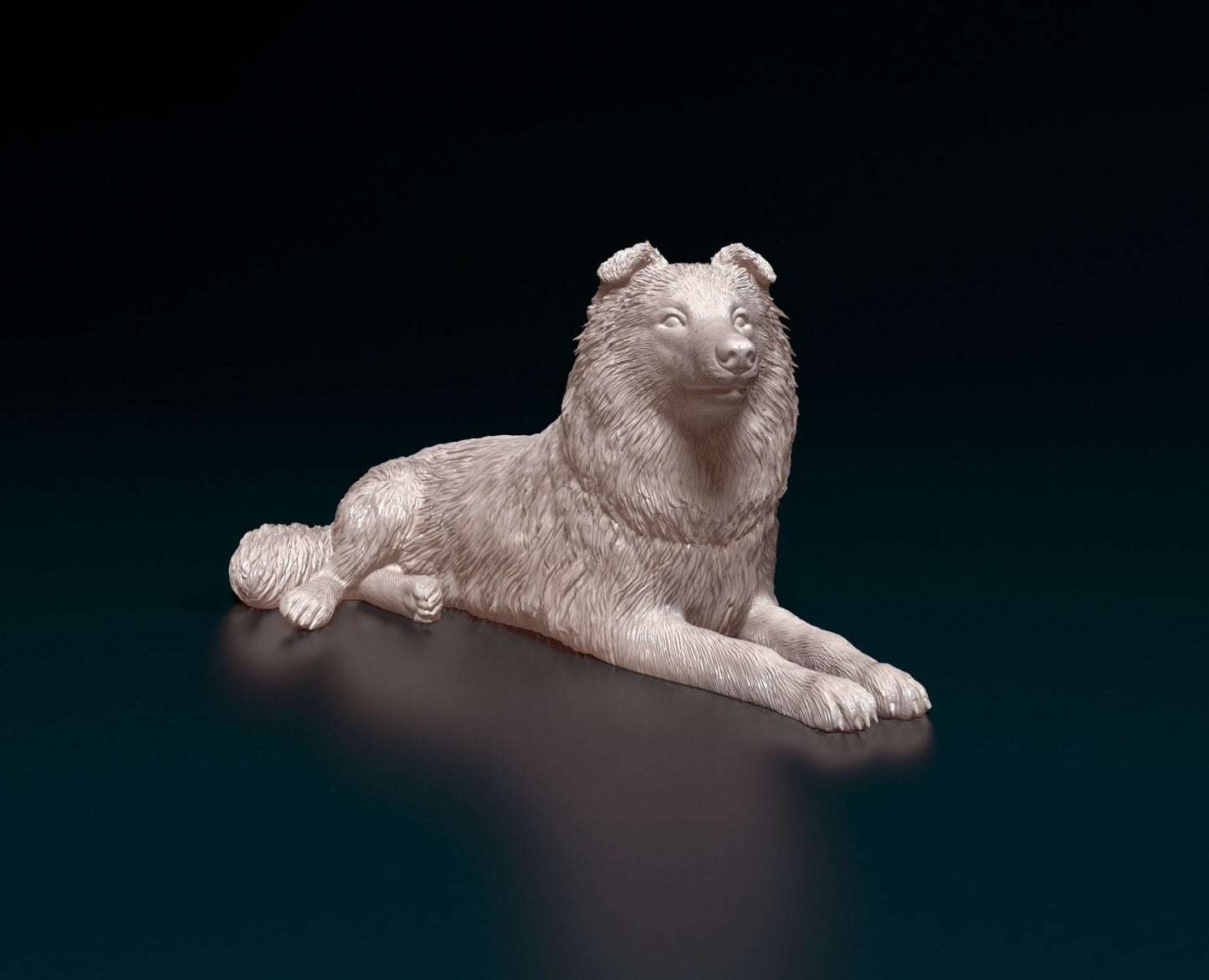 border collie artist resin - white resin ready to prep / paint ALL SCALES