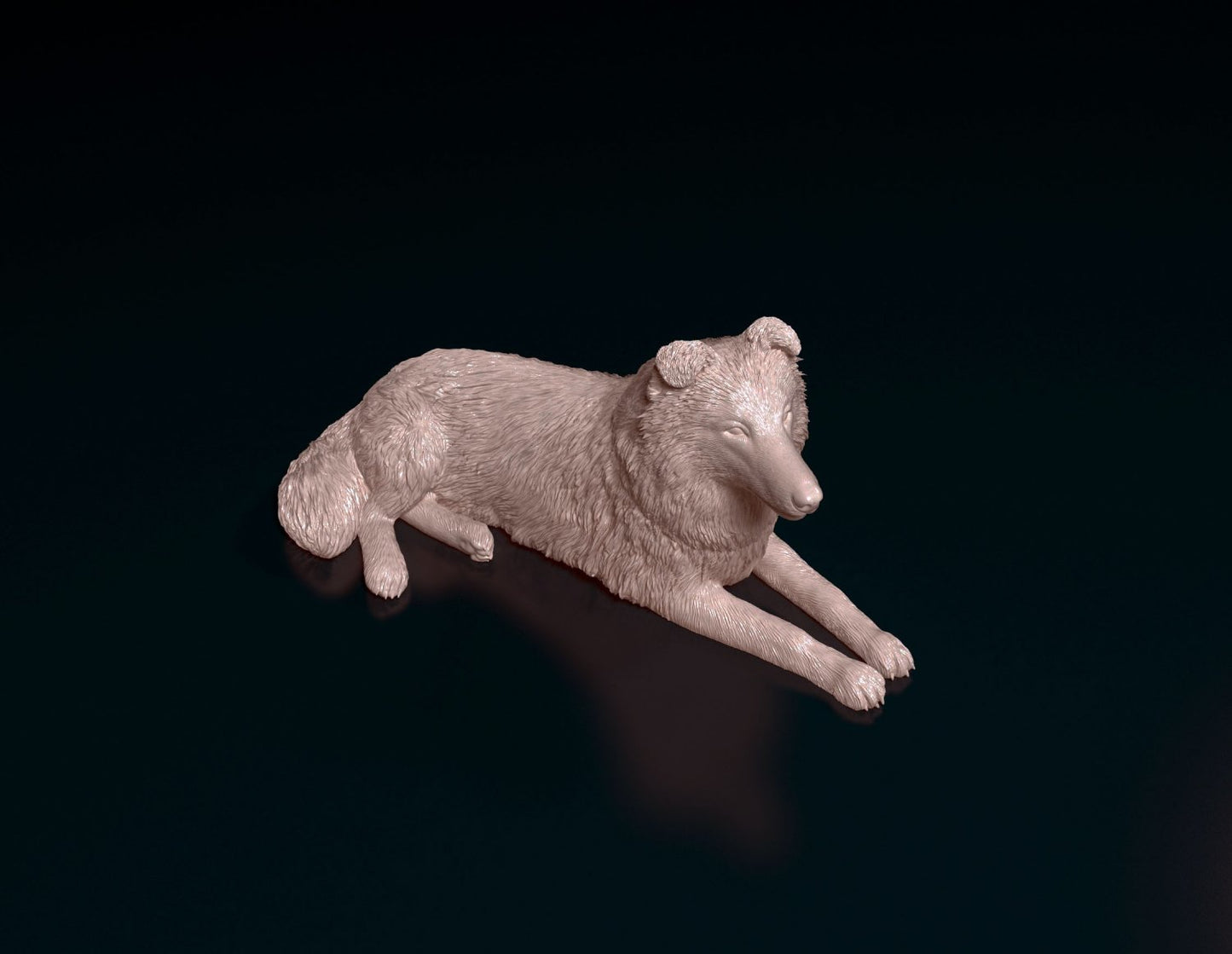 border collie artist resin - white resin ready to prep / paint ALL SCALES