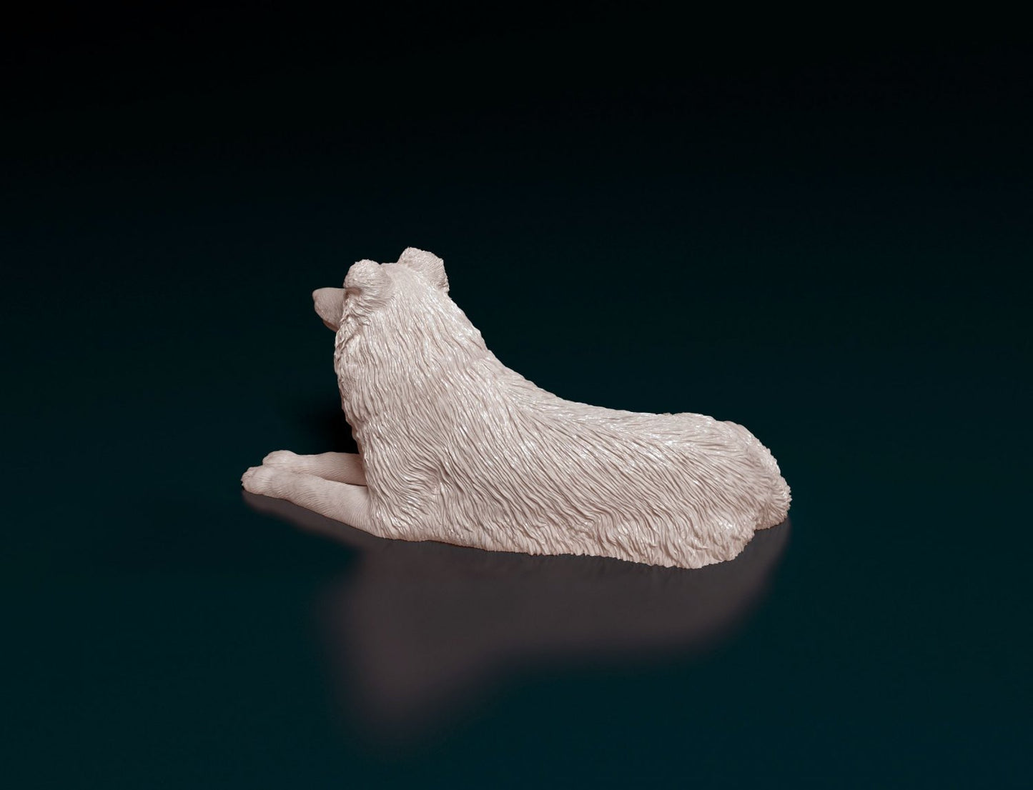 border collie artist resin - white resin ready to prep / paint ALL SCALES