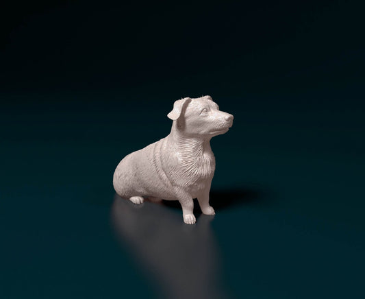 Corgi cross artist resin - white resin ready to prep / paint ALL SCALES