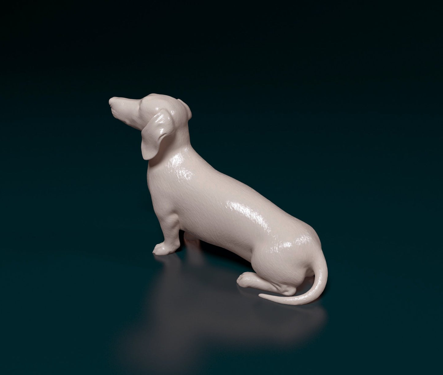 Dachshund artist resin - white resin ready to prep / paint ALL SCALES
