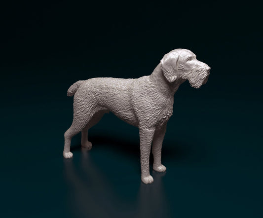 German wirehaired pointer artist resin - white resin ready to prep / paint ALL SCALES