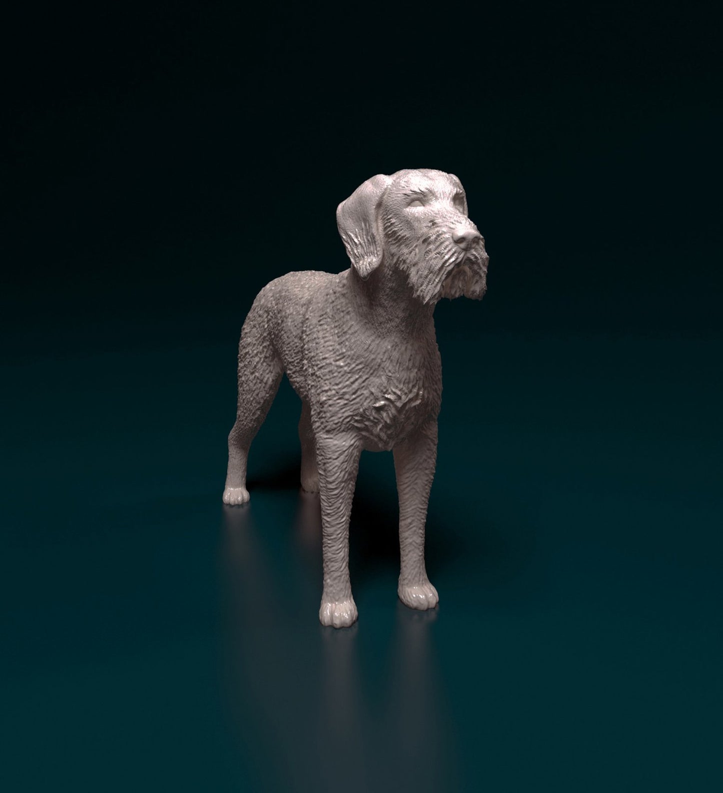 German wirehaired pointer artist resin - white resin ready to prep / paint ALL SCALES