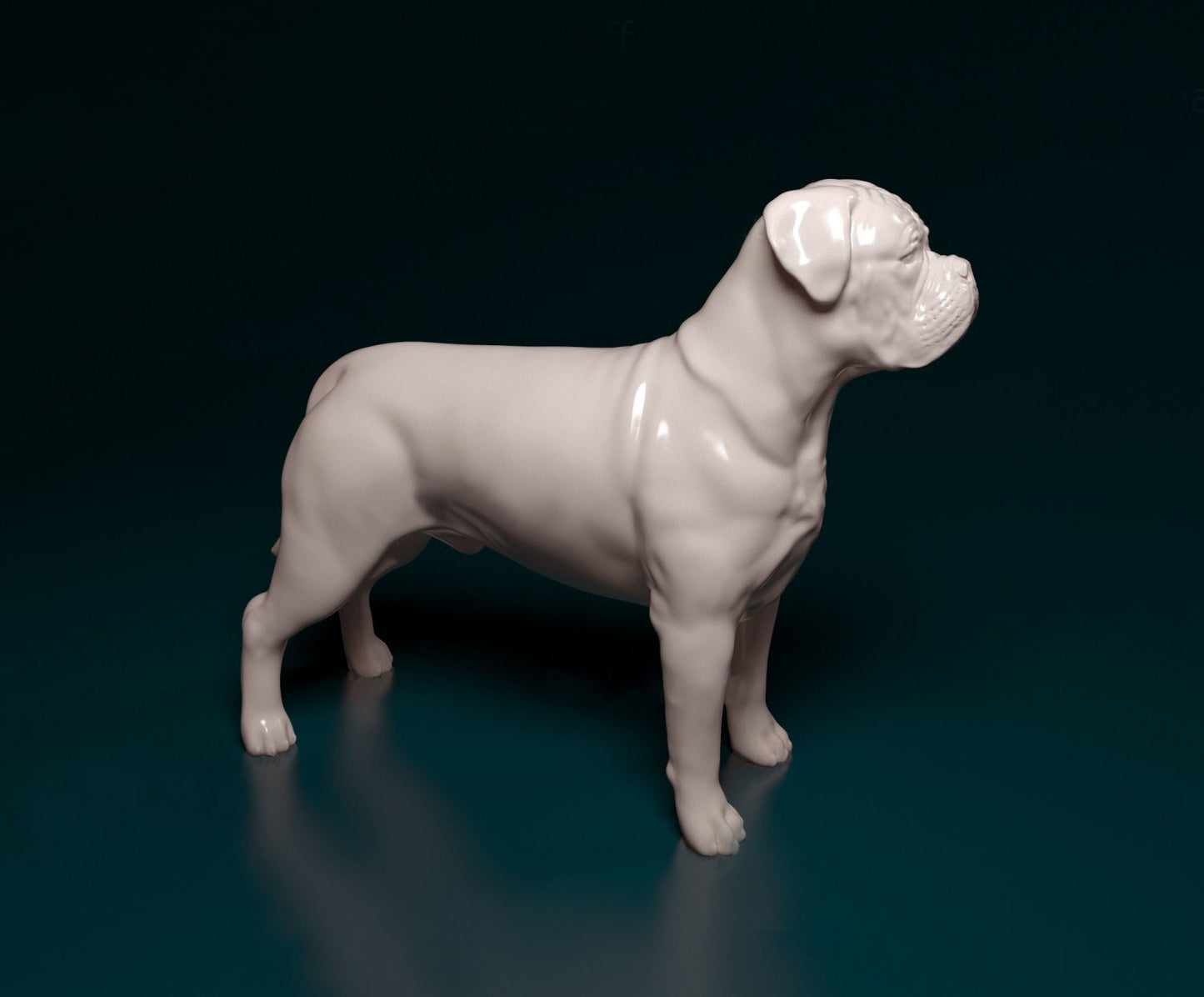 Dogue de Bordeaux artist resin - white resin ready to prep / paint ALL SCALES