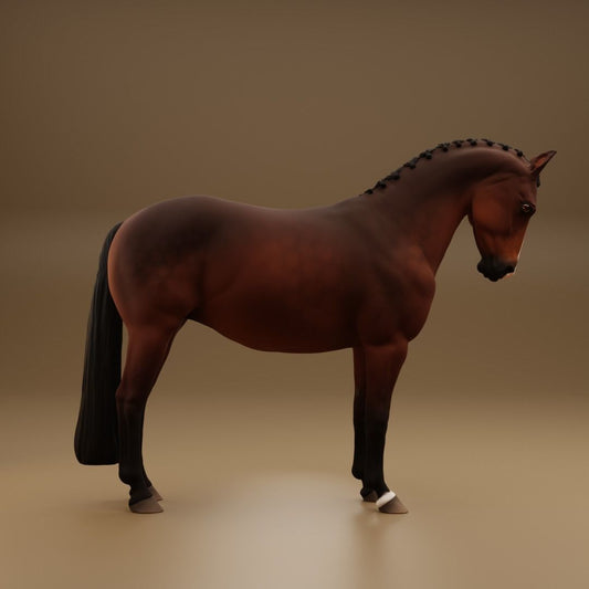 warmblood dressage horse - White resin - ready to prep and paint
