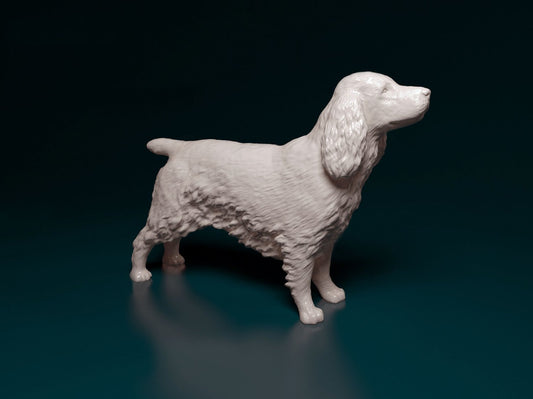 English cocker spaniel artist resin - white resin ready to prep / paint ALL SCALES
