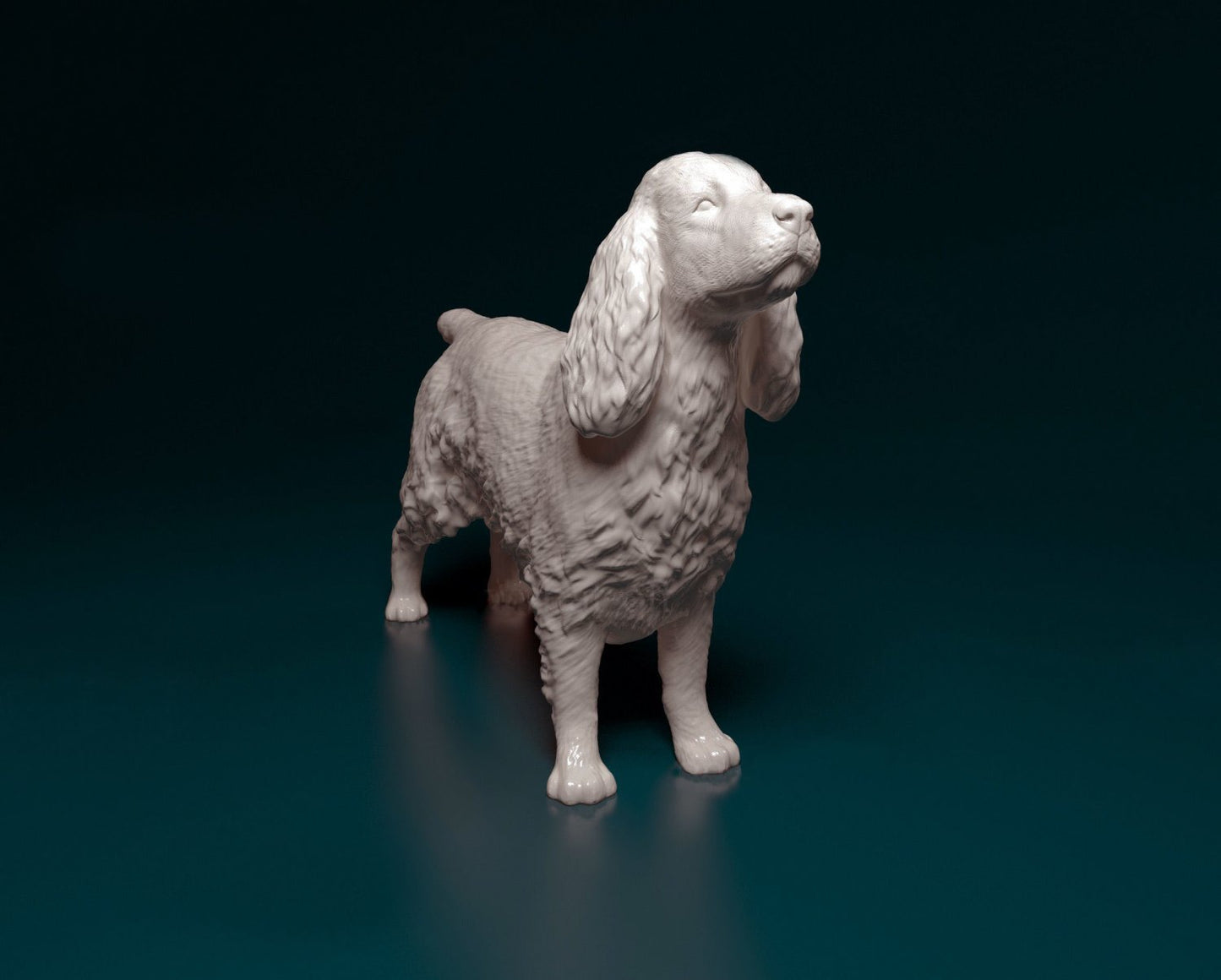 English cocker spaniel artist resin - white resin ready to prep / paint ALL SCALES