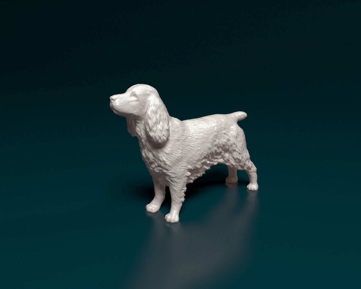 English cocker spaniel artist resin - white resin ready to prep / paint ALL SCALES