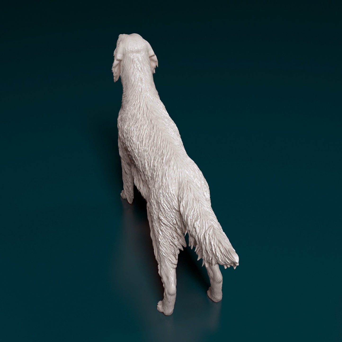 English setter 2 artist resin - white resin ready to prep / paint ALL SCALES