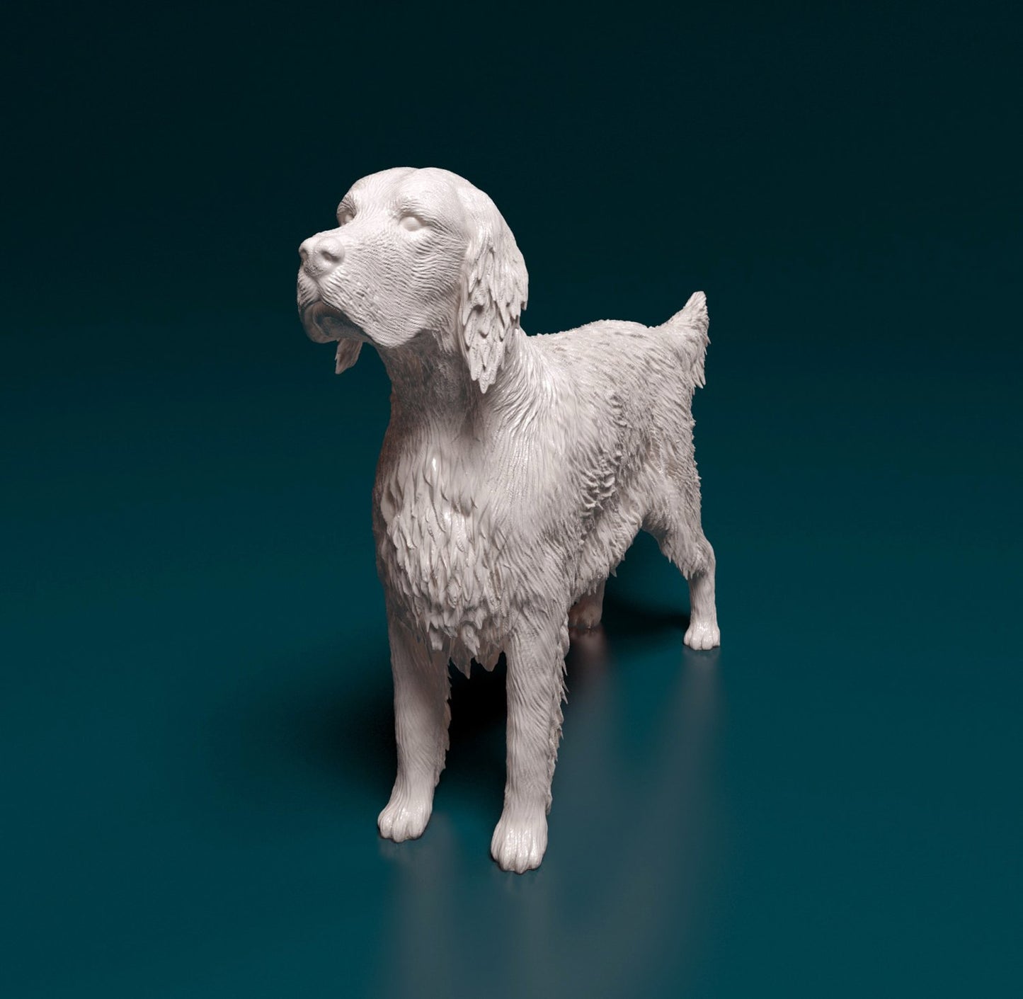 English setter 2 artist resin - white resin ready to prep / paint ALL SCALES