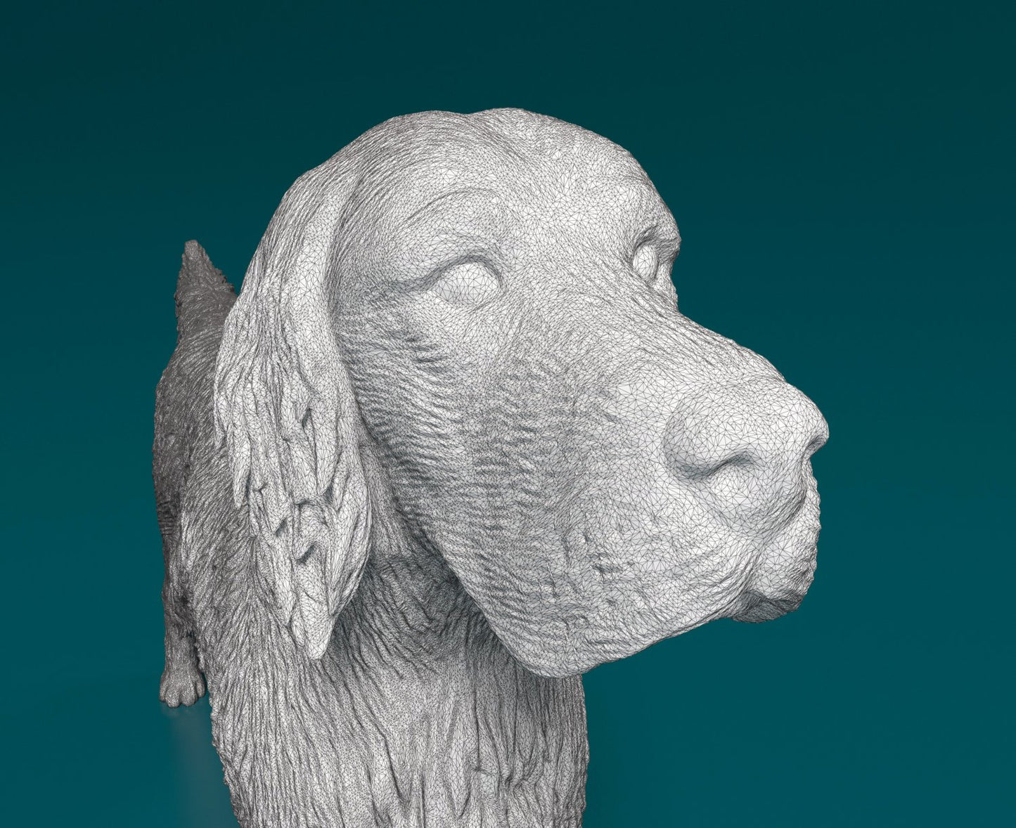 English setter 2 artist resin - white resin ready to prep / paint ALL SCALES