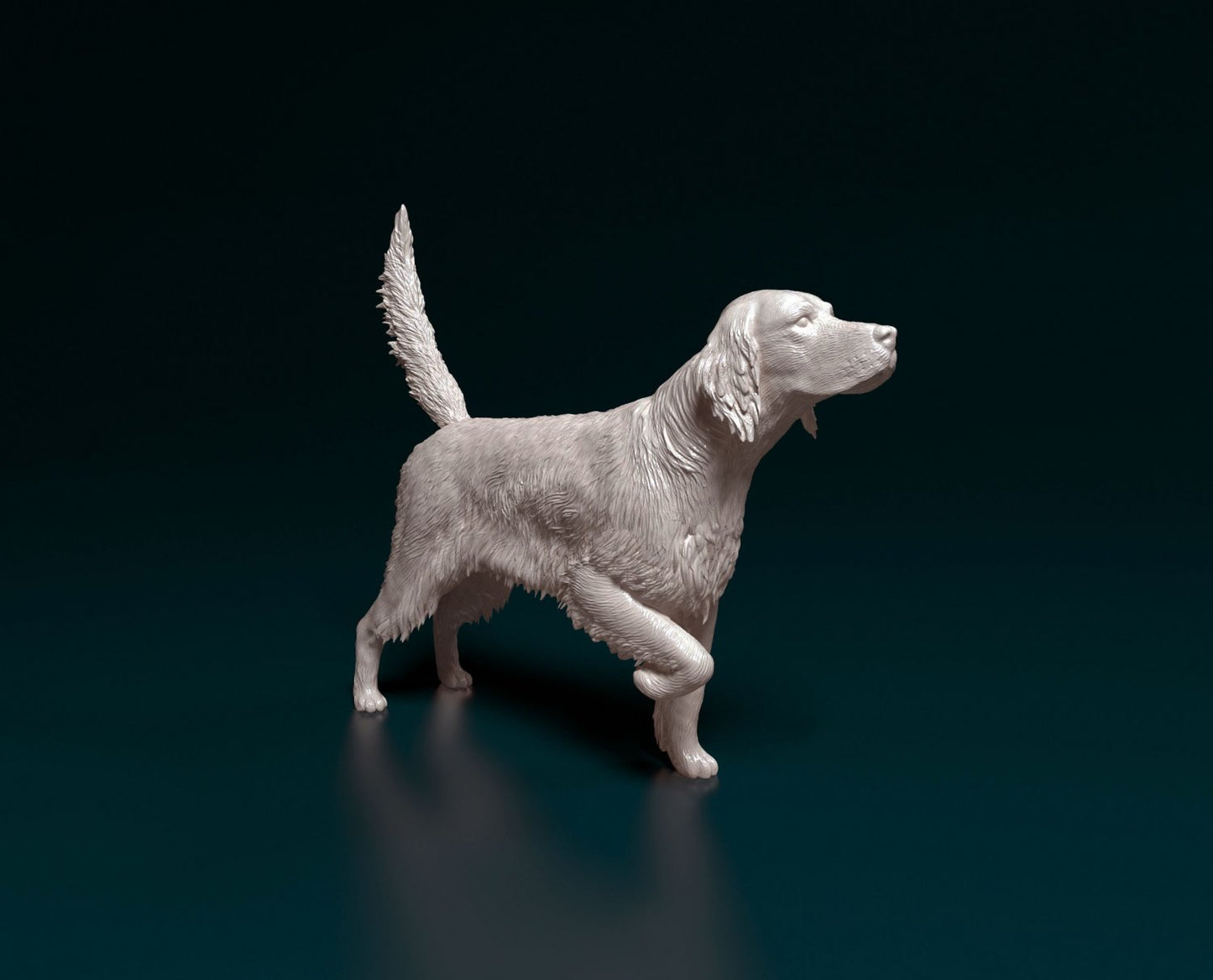 English setter artist resin - white resin ready to prep / paint ALL SCALES
