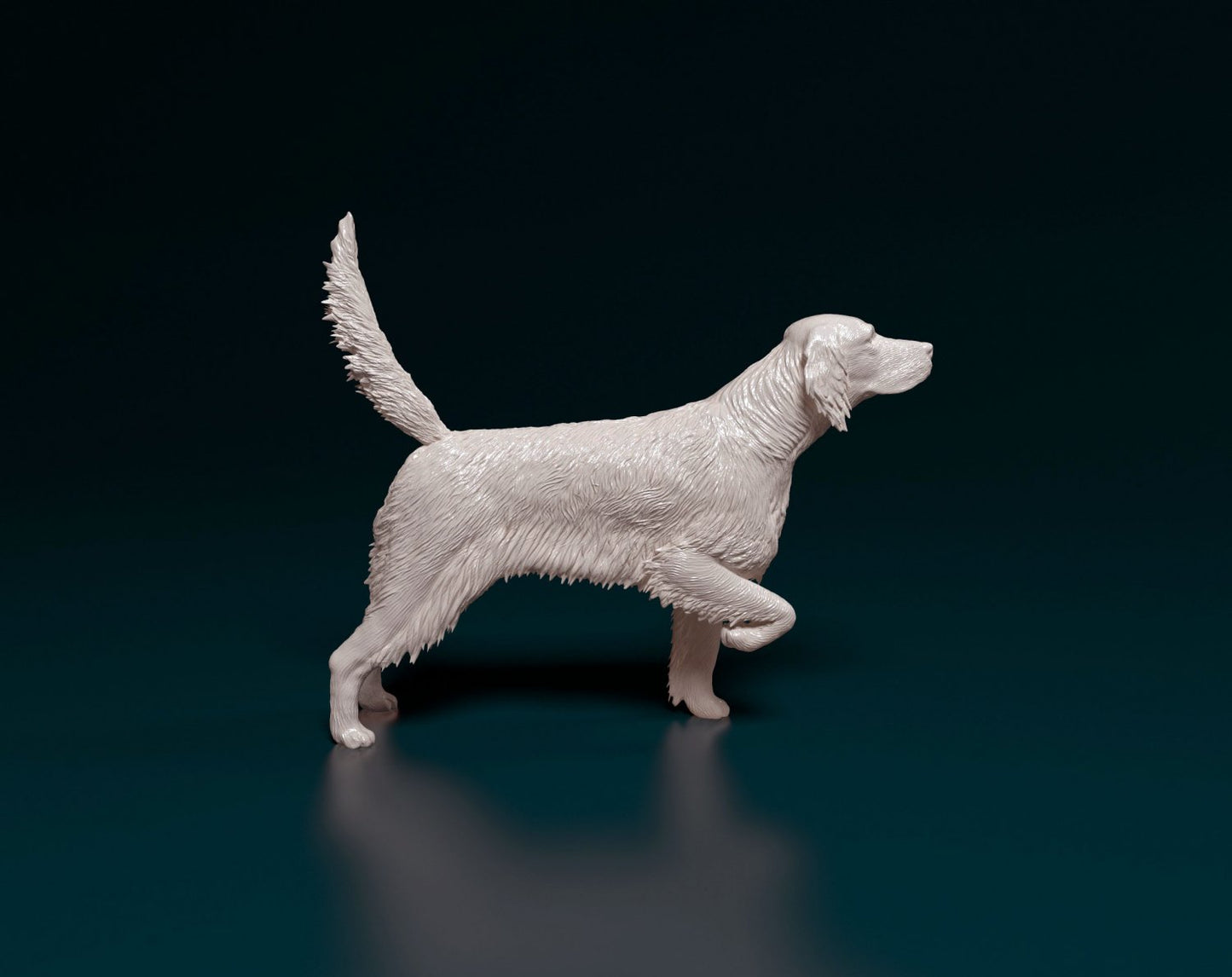 English setter artist resin - white resin ready to prep / paint ALL SCALES
