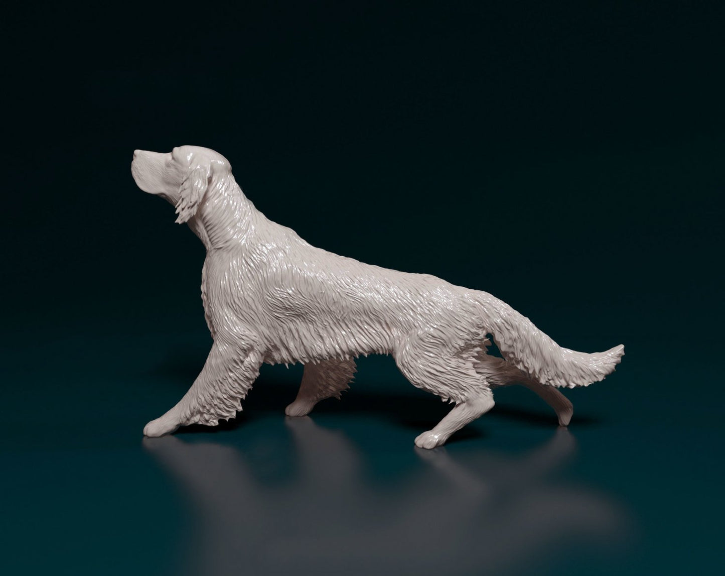 English setter hunting artist resin - white resin ready to prep / paint ALL SCALES