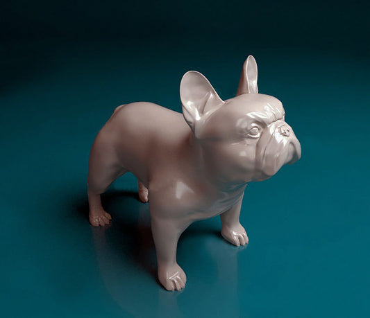 French bulldog artist resin - white resin ready to prep / paint ALL SCALES
