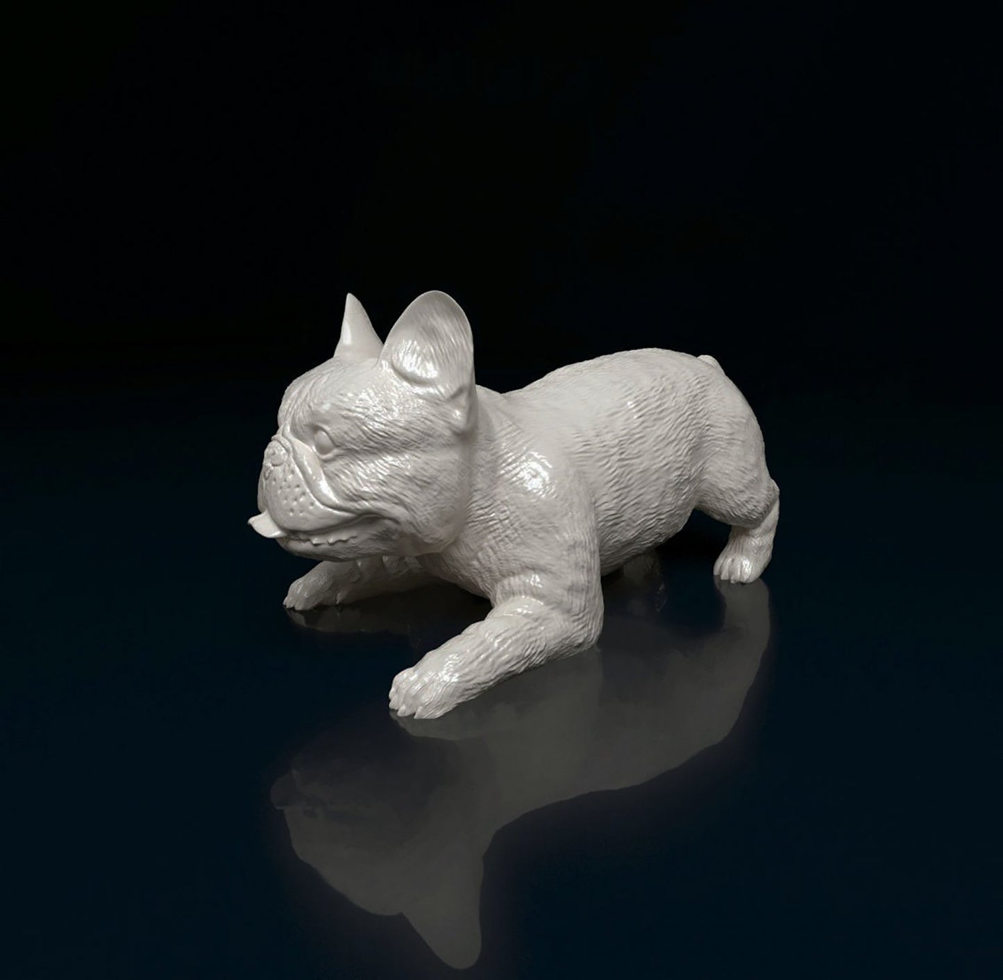 French bulldog artist resin - white resin ready to prep / paint ALL SCALES