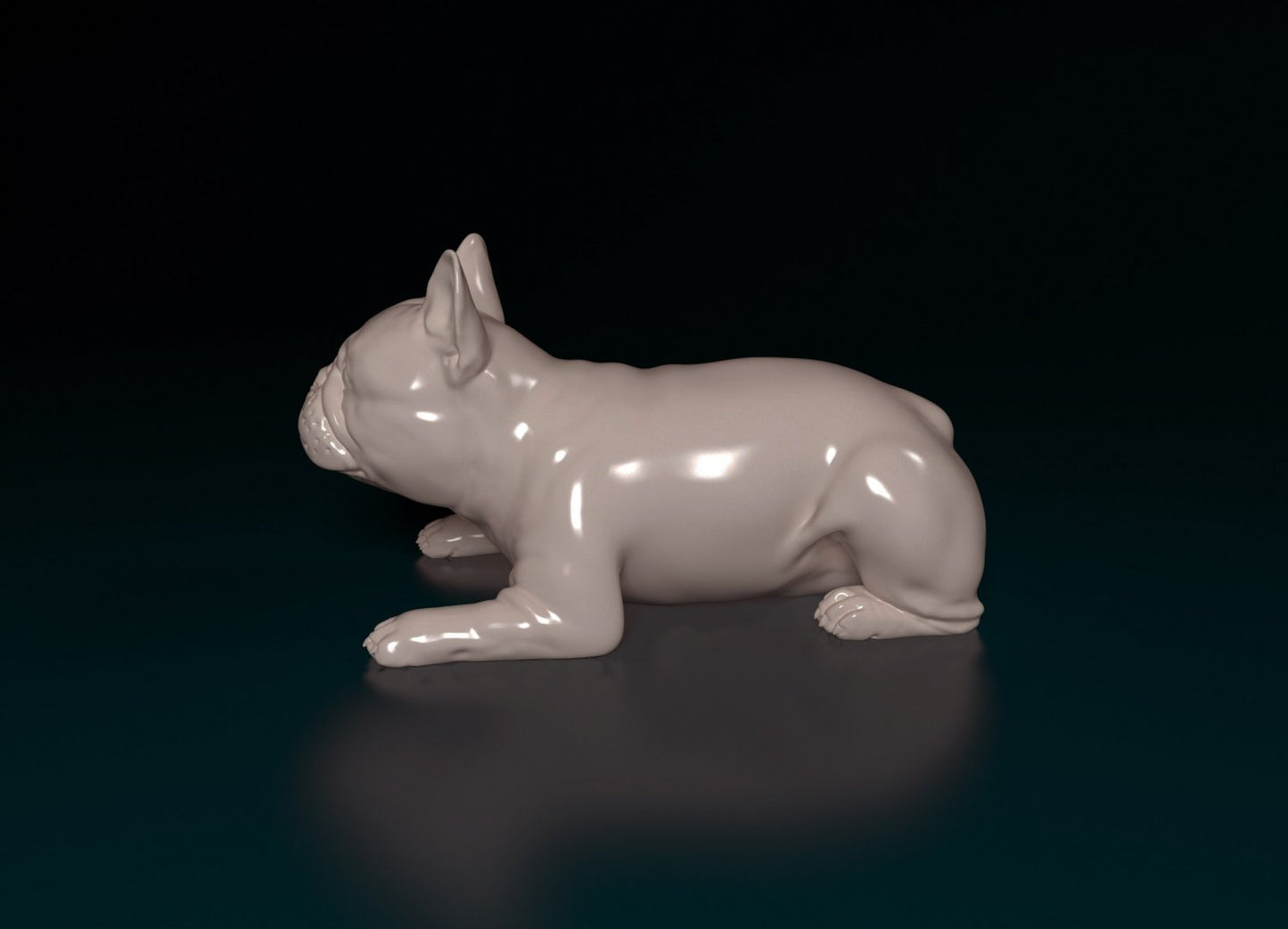 French bulldog artist resin - white resin ready to prep / paint ALL SCALES