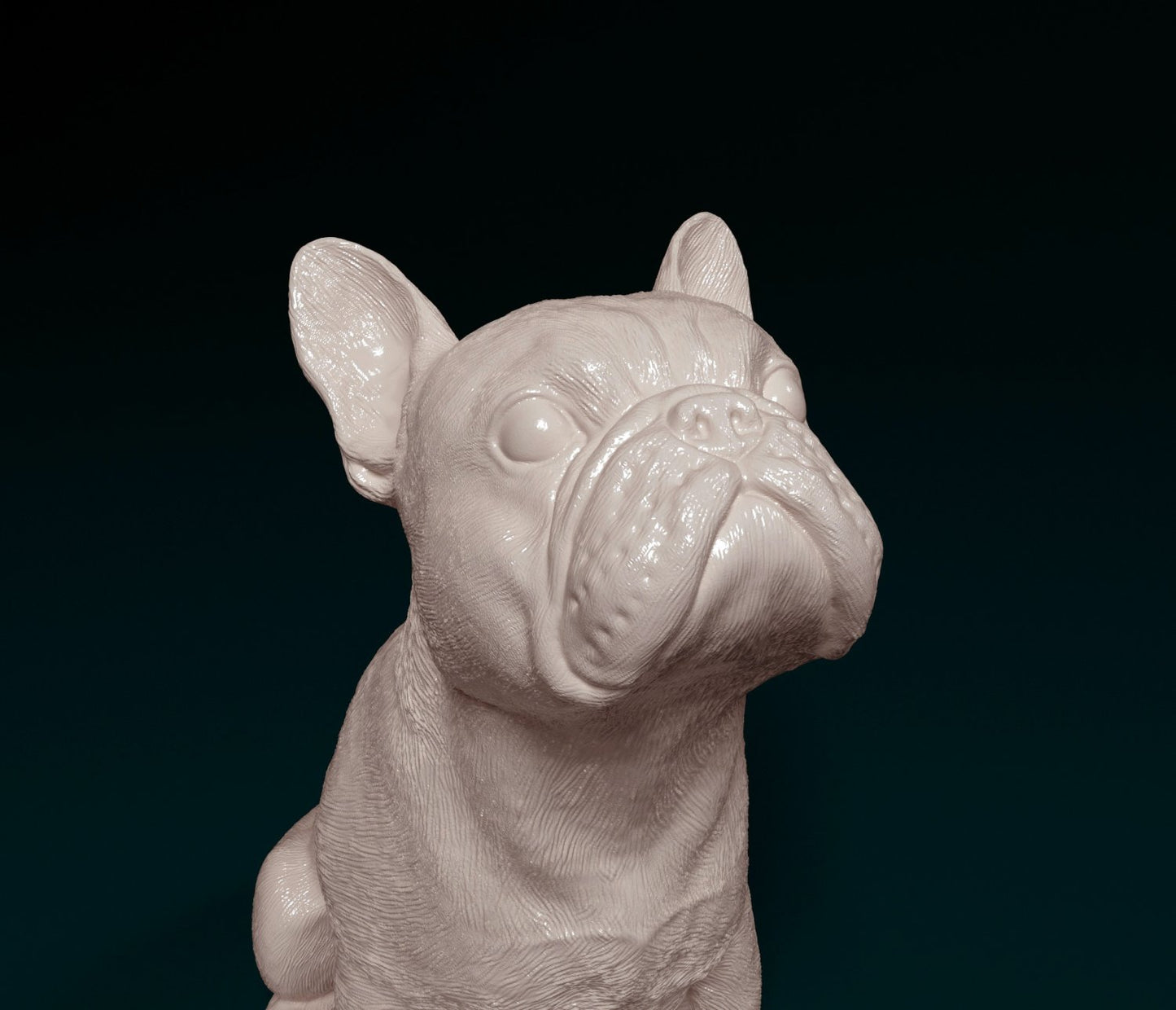 French bulldog artist resin - white resin ready to prep / paint ALL SCALES