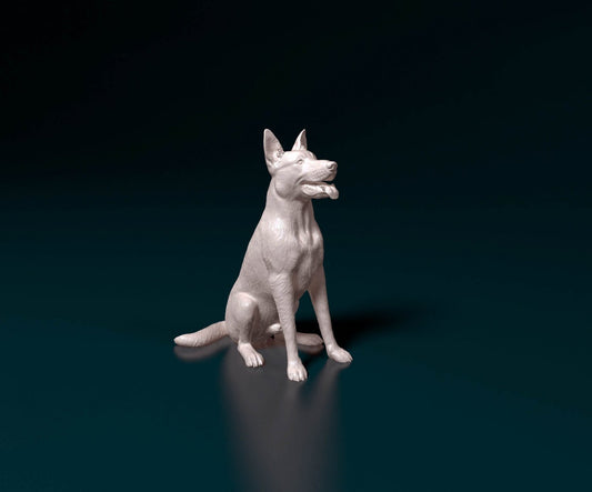 German shepherd artist resin - white resin ready to prep / paint ALL SCALES