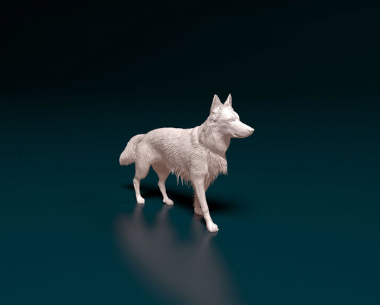 German shepherd artist resin - white resin ready to prep / paint ALL SCALES