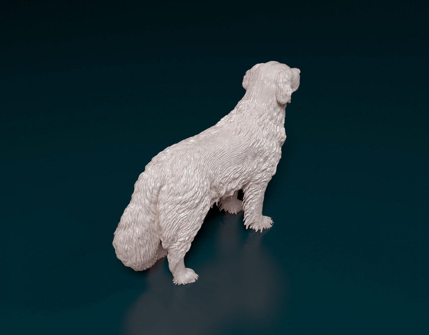 Golden Retriever artist resin - white resin ready to prep / paint ALL SCALES