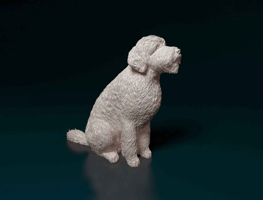 Golden doodle artist resin - white resin ready to prep / paint ALL SCALES