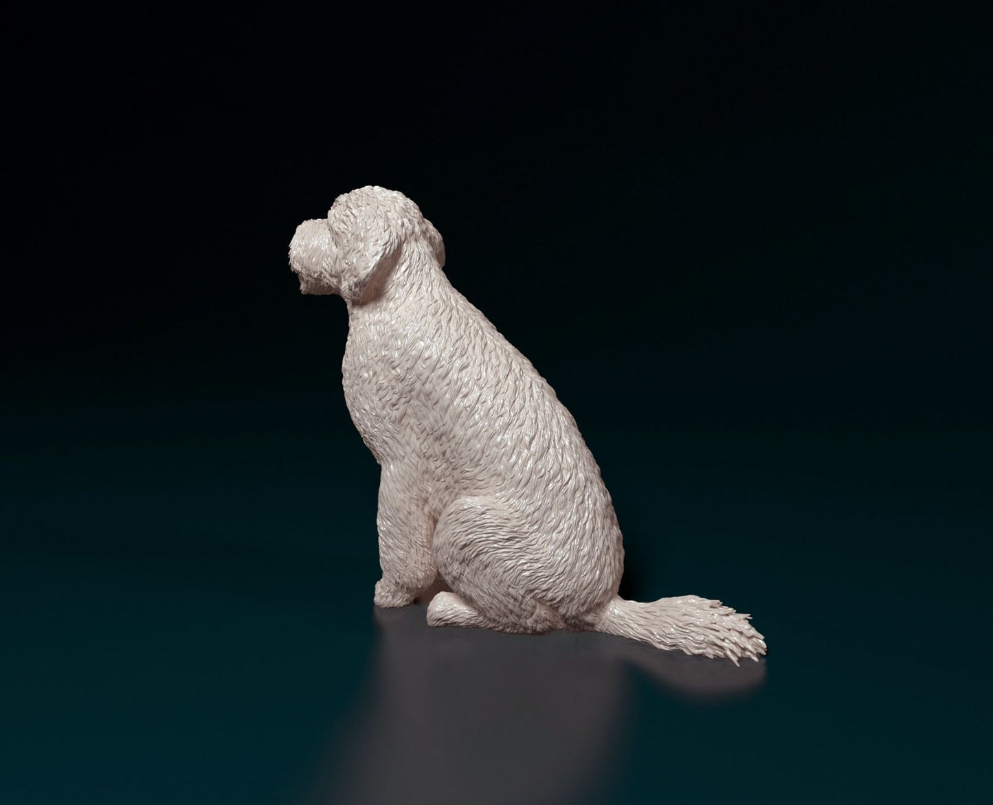 Golden doodle artist resin - white resin ready to prep / paint ALL SCALES
