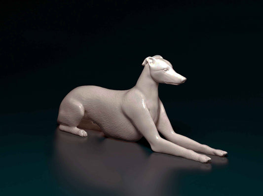 Greyhound artist resin - white resin ready to prep / paint ALL SCALES