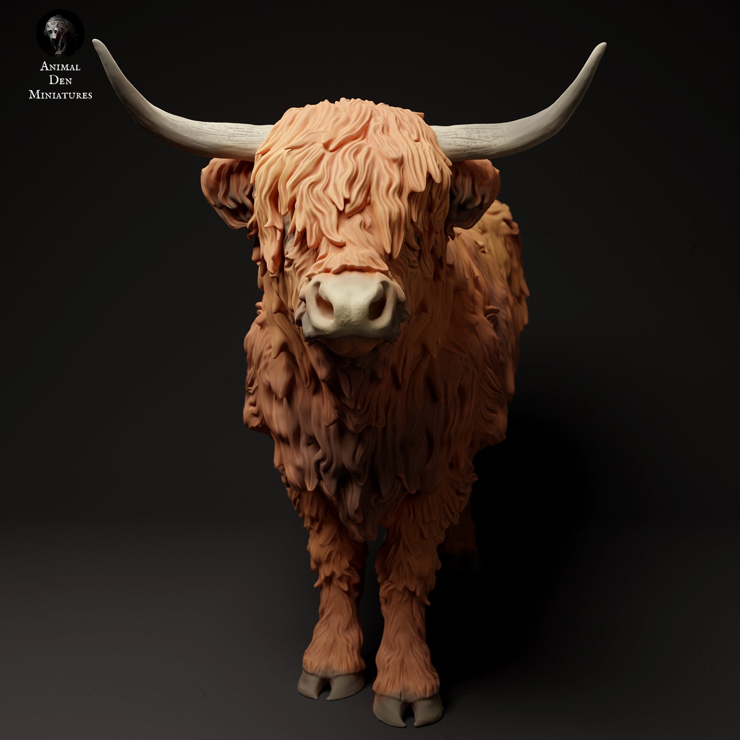 Highland cow - white resin - ready to prep / paint