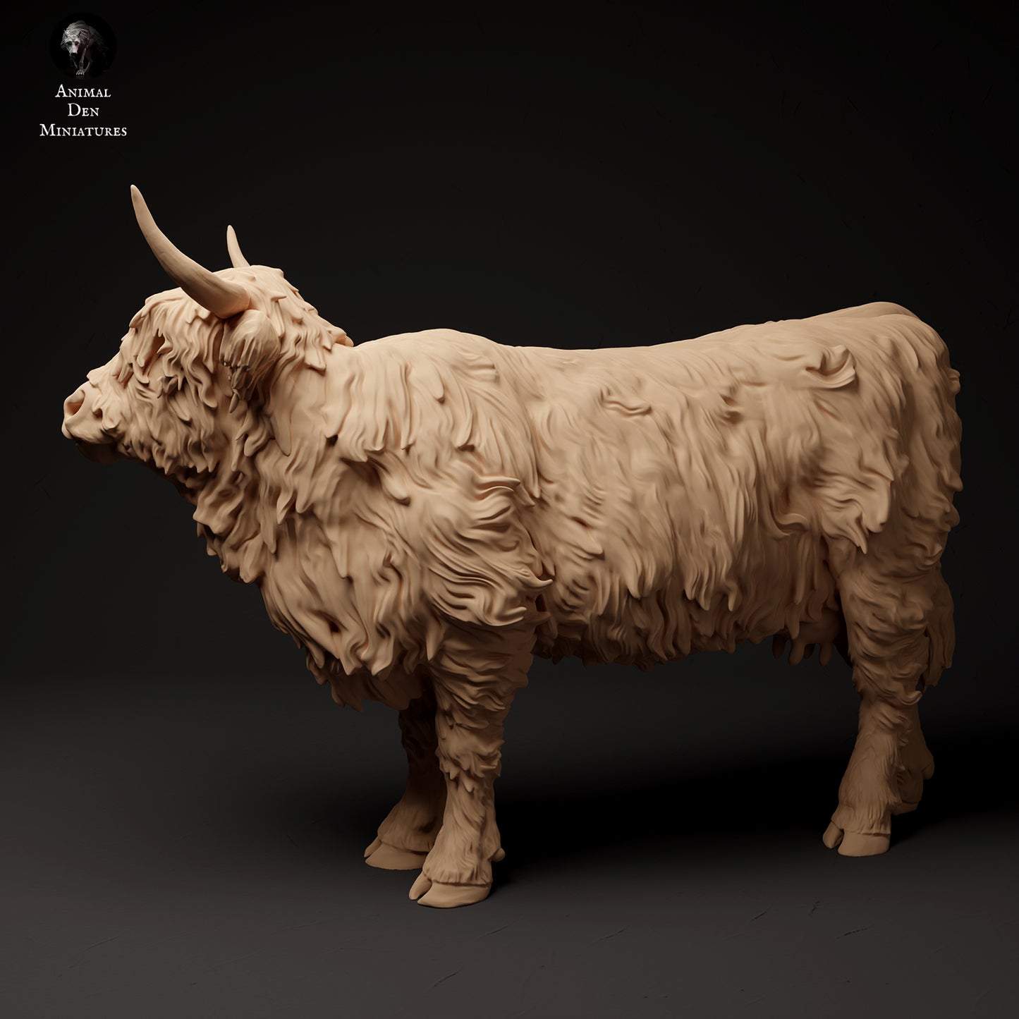 Highland cow - white resin - ready to prep / paint