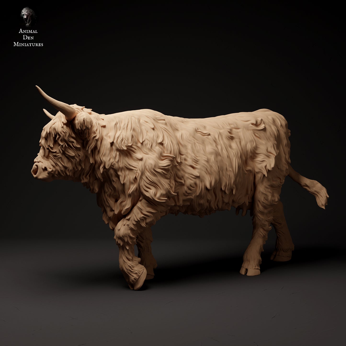 Highland cow - white resin - ready to prep / paint