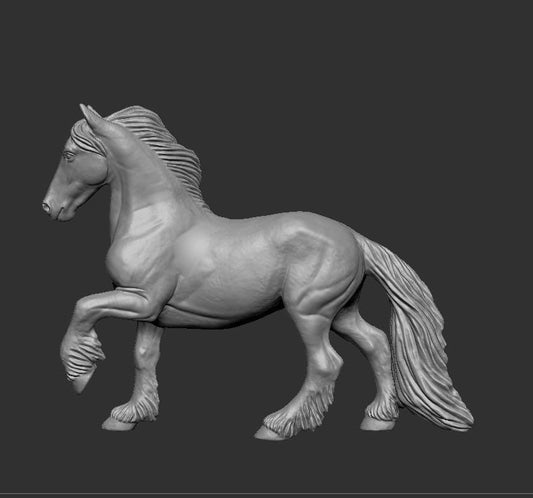 Stablemate scale Friesian stallion resin model horse LTD edition artist resin