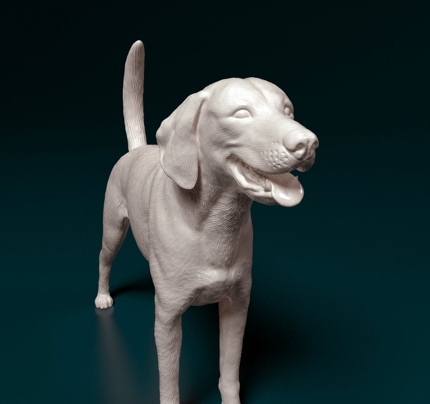 American fox hound artist resin - white resin ready to prep / paint ALL SCALES sculpture / figurine