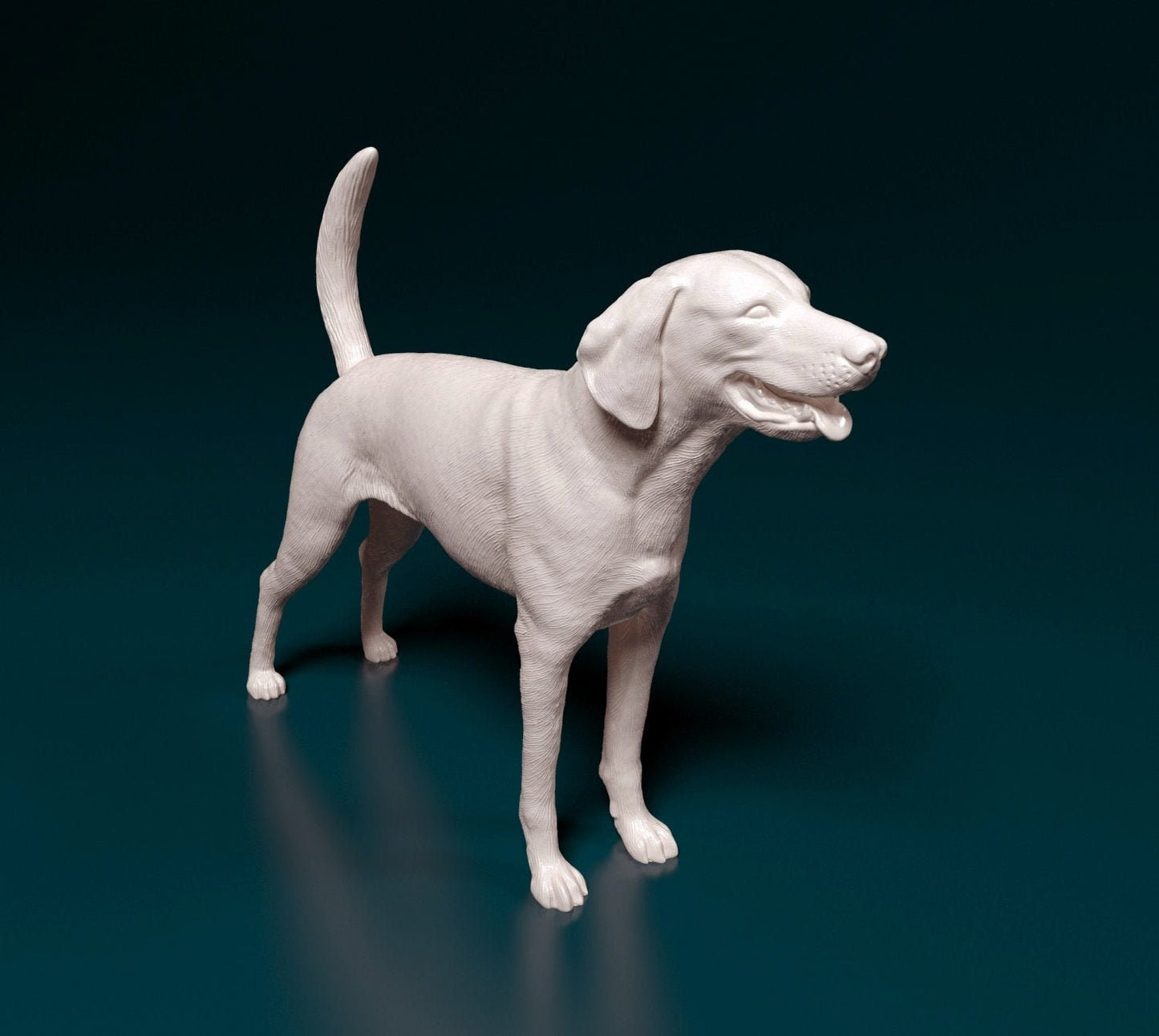 American fox hound artist resin - white resin ready to prep / paint ALL SCALES sculpture / figurine