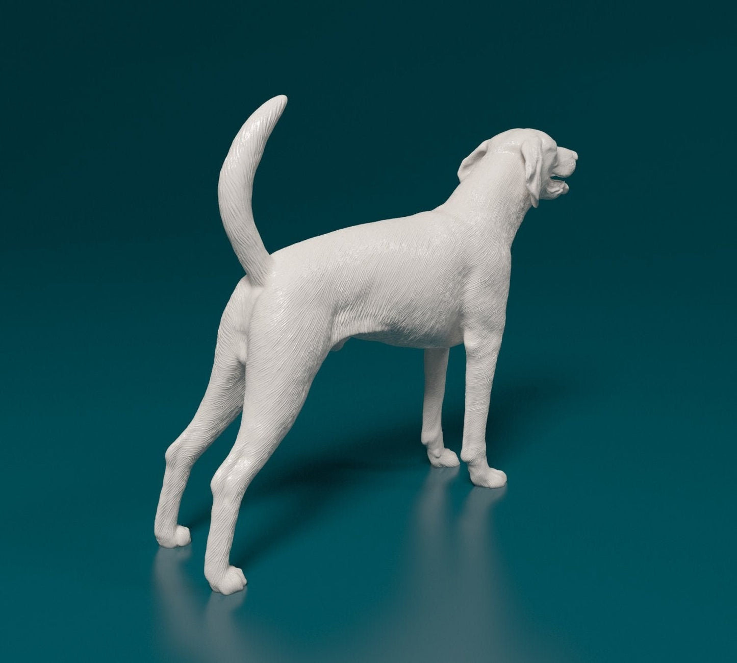 American fox hound artist resin - white resin ready to prep / paint ALL SCALES sculpture / figurine