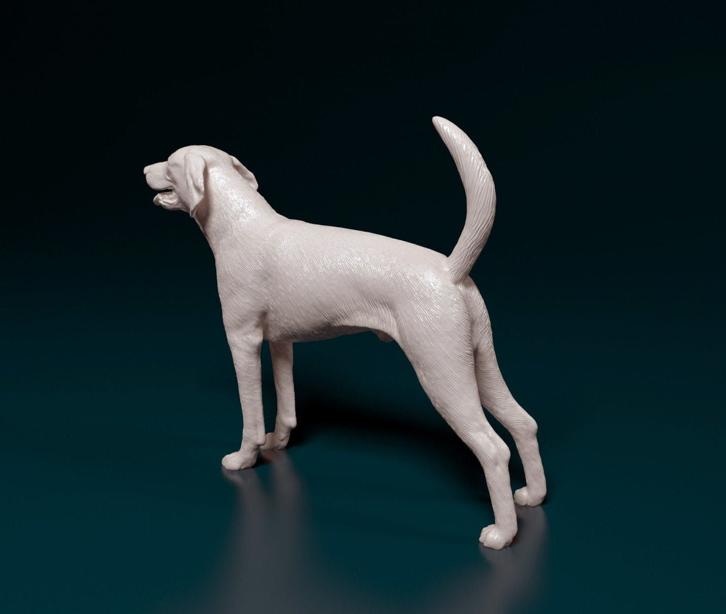 American fox hound artist resin - white resin ready to prep / paint ALL SCALES sculpture / figurine