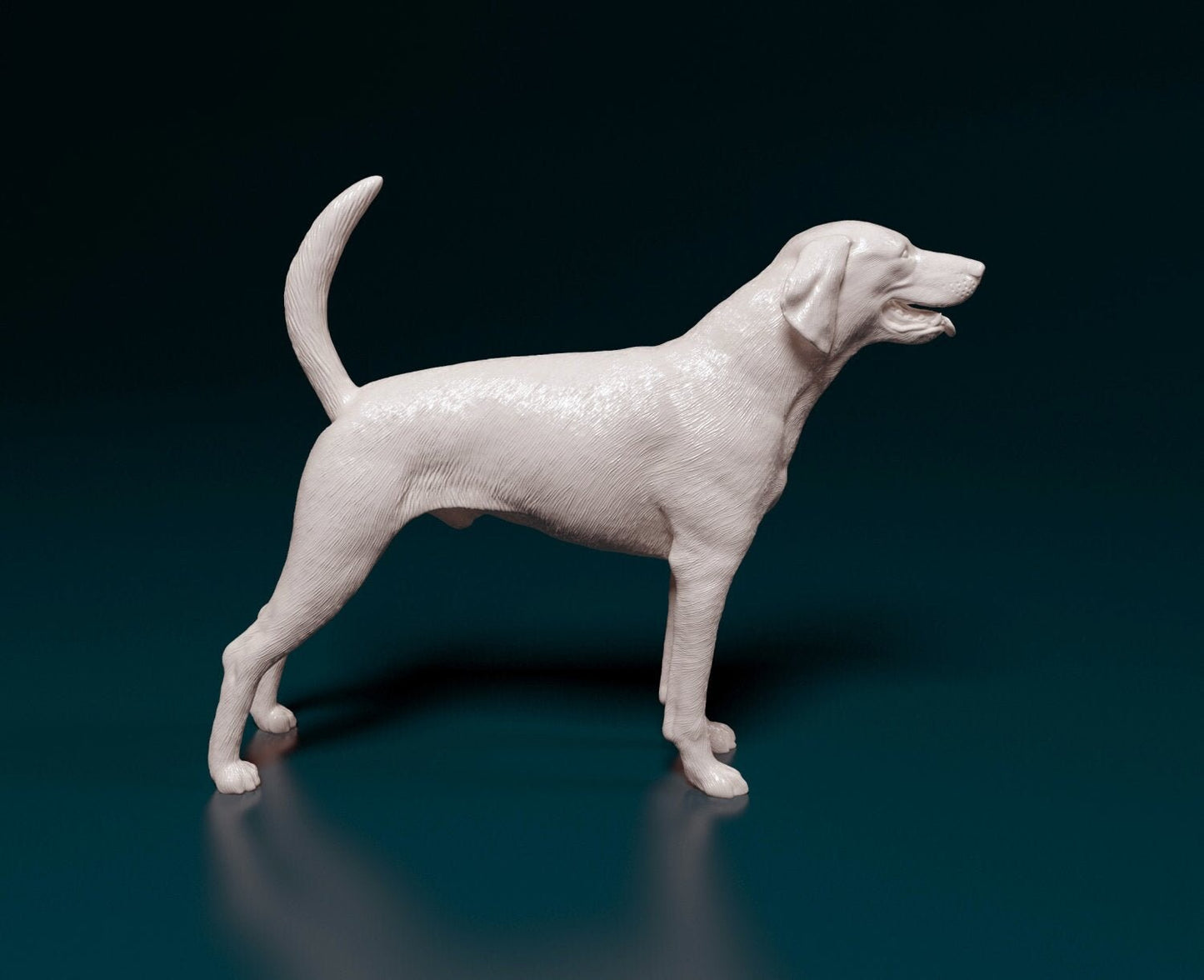 American fox hound artist resin - white resin ready to prep / paint ALL SCALES sculpture / figurine