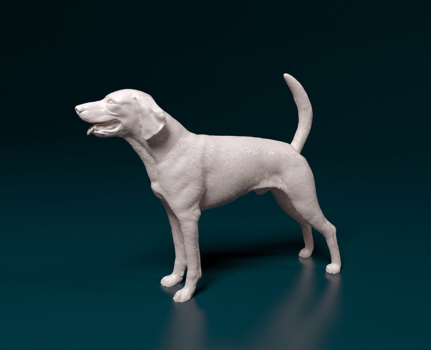 American fox hound artist resin - white resin ready to prep / paint ALL SCALES sculpture / figurine