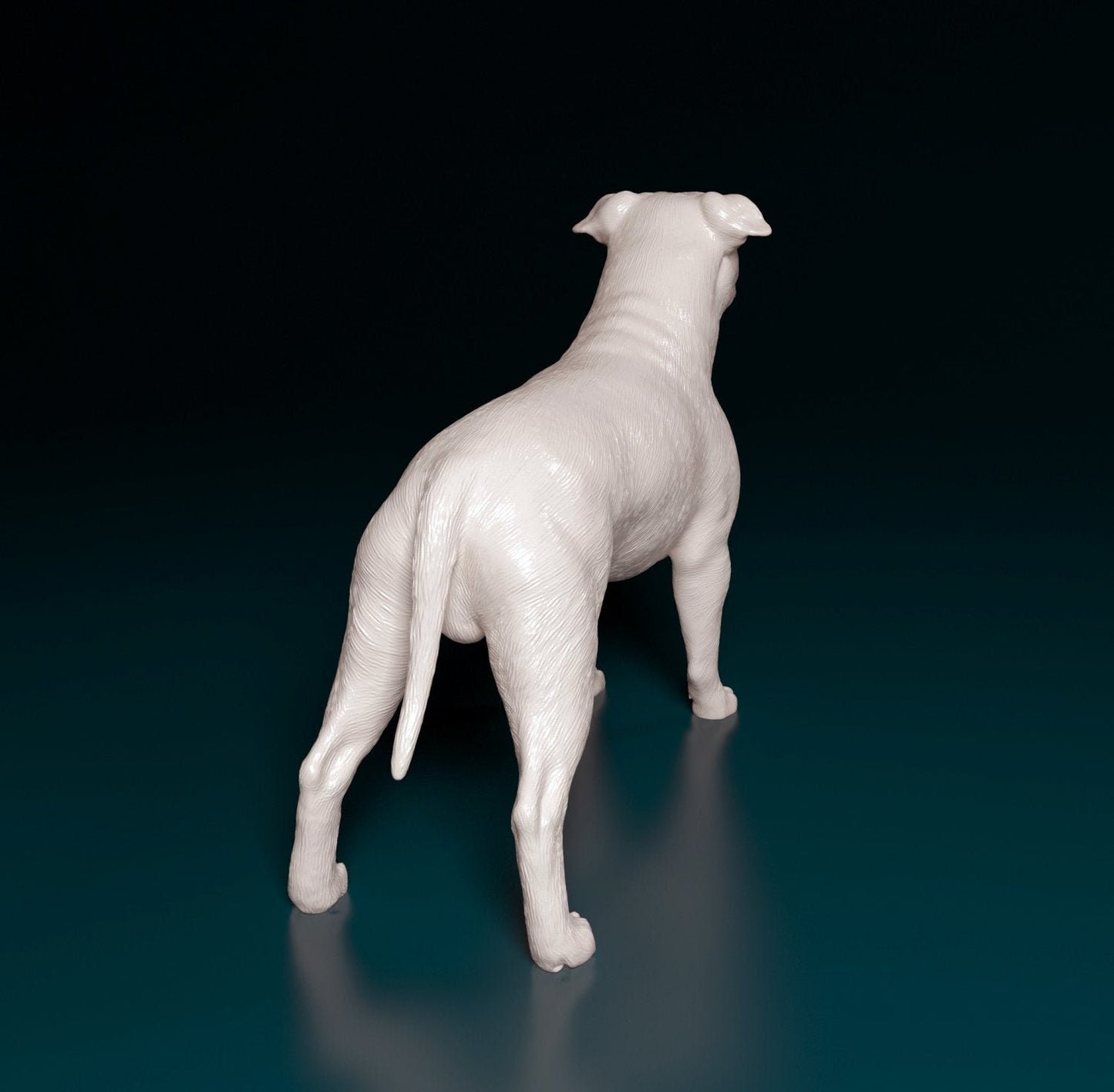 American staffordshire bull terrier 2 artist resin - white resin ready to prep / paint ALL SCALES