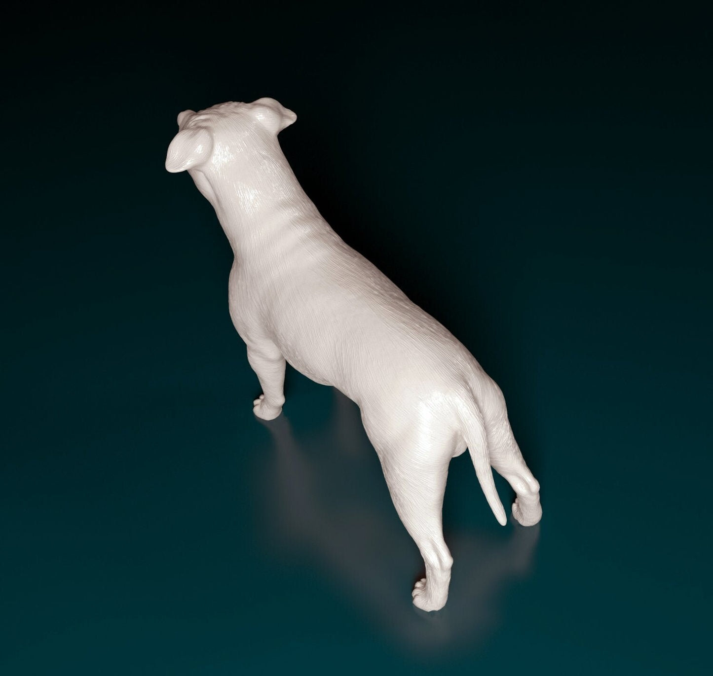 American staffordshire bull terrier 2 artist resin - white resin ready to prep / paint ALL SCALES