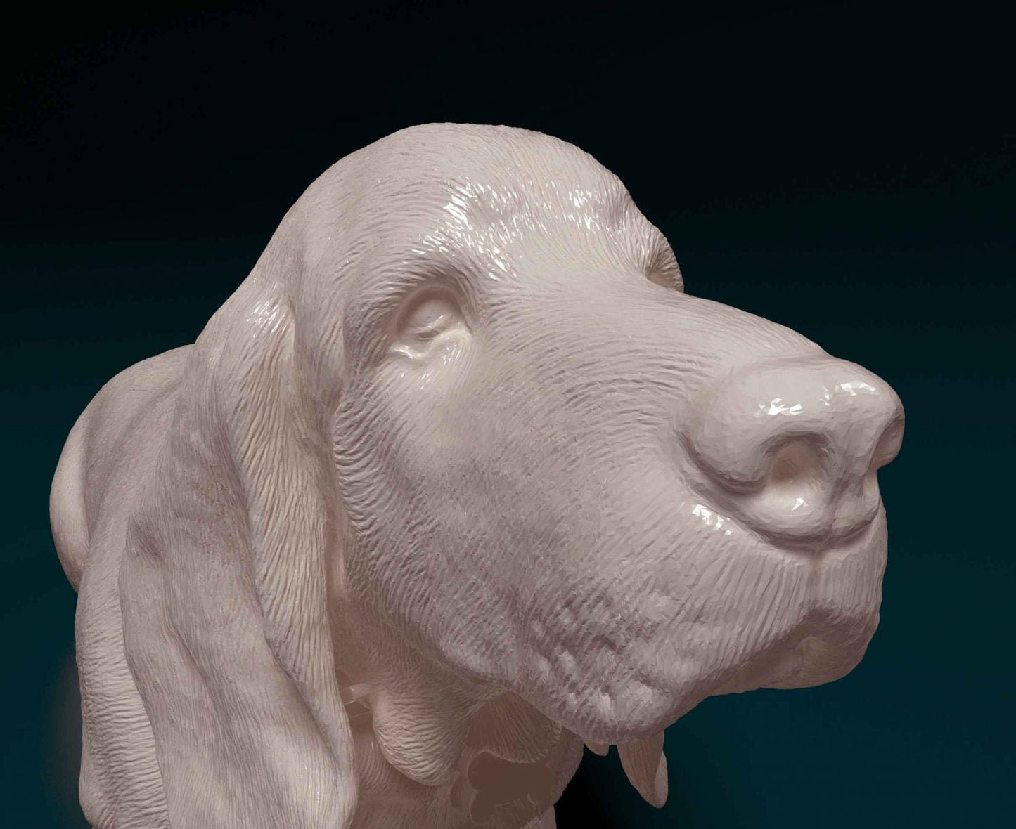 Basset hound artist resin - white resin ready to prep / paint ALL SCALES