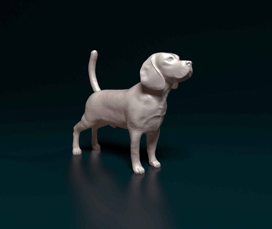 Beagle artist resin - white resin ready to prep / paint ALL SCALES