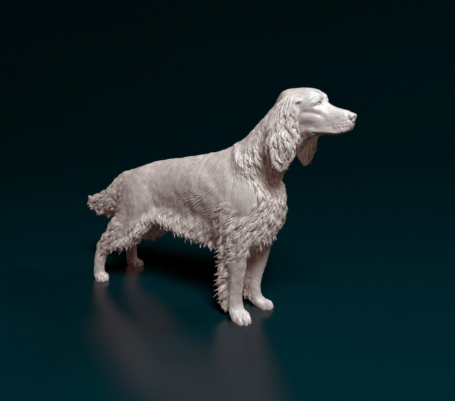 Irish red setter artist resin - white resin ready to prep / paint ALL SCALES