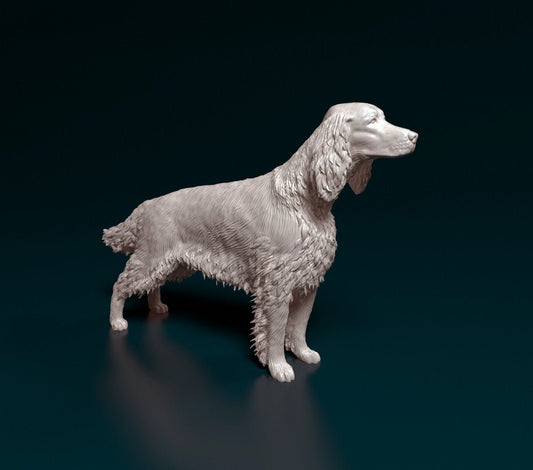 Irish red setter artist resin - white resin ready to prep / paint ALL SCALES